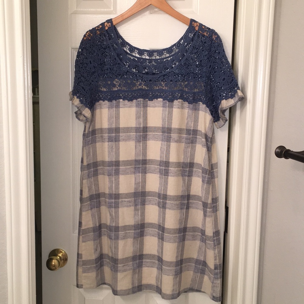 Southern blue and white dress